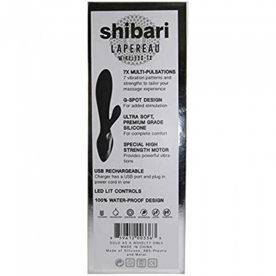 SHIBARI Lapereau Wireless Rabbit Vibrator, 7X, Black