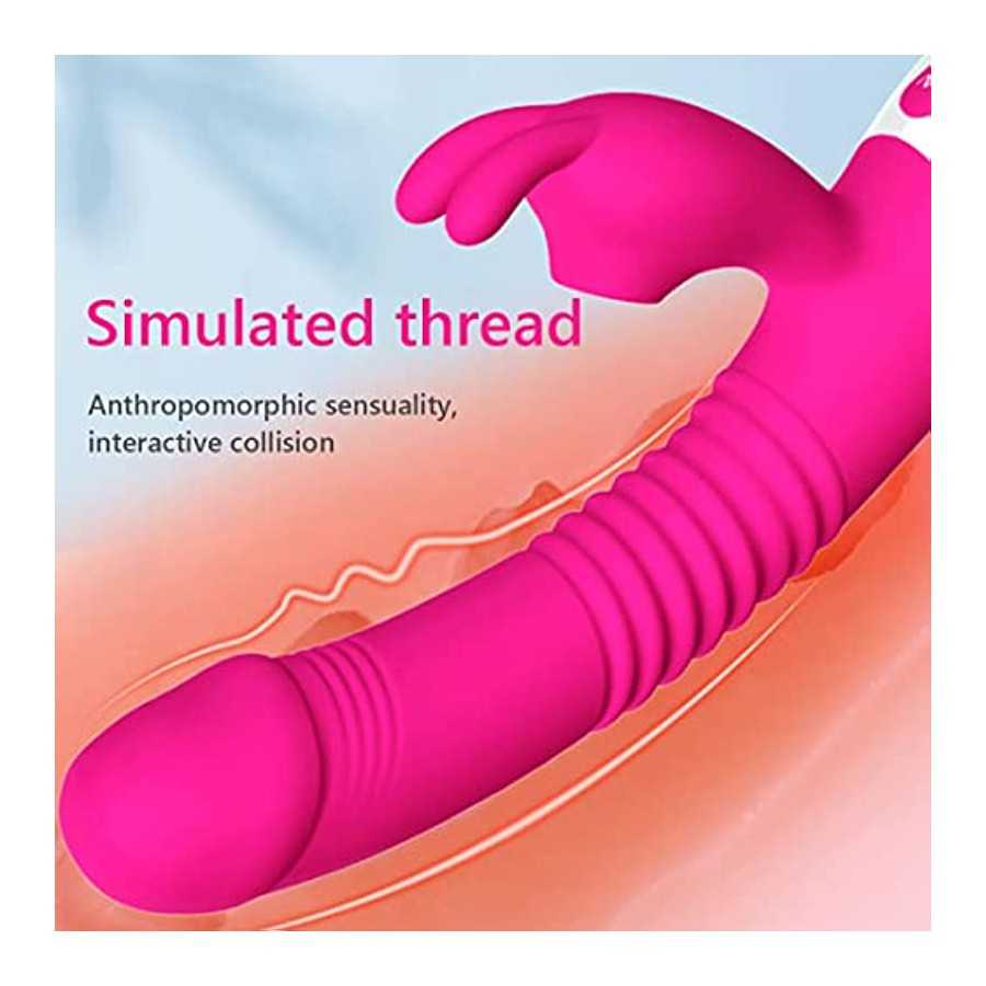 2022 New G-spot Rabbit Vibrator Female Penis, Rabbit Ear Licking Tongue Clitoris Stimulator Vibrating Penis Adult Sex Toy & Coup