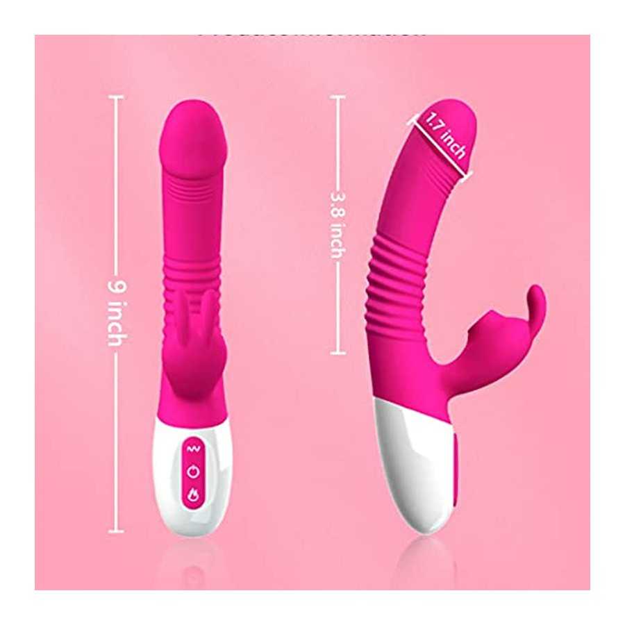2022 New G-spot Rabbit Vibrator Female Penis, Rabbit Ear Licking Tongue Clitoris Stimulator Vibrating Penis Adult Sex Toy & Coup