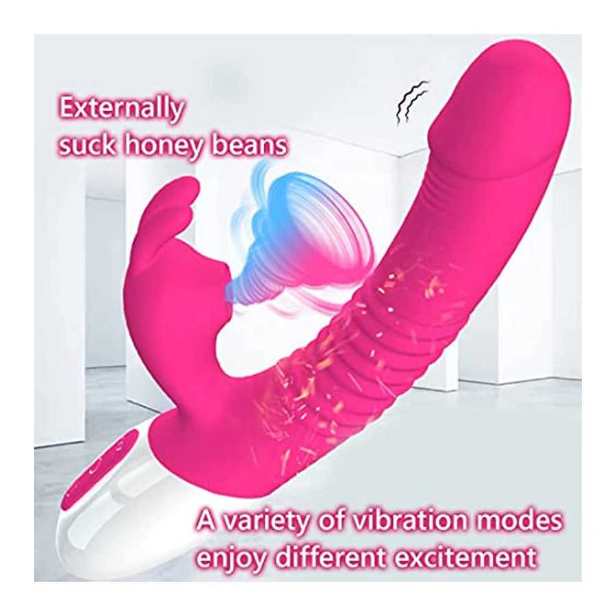 2022 New G-spot Rabbit Vibrator Female Penis, Rabbit Ear Licking Tongue Clitoris Stimulator Vibrating Penis Adult Sex Toy & Coup