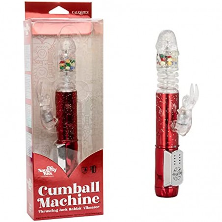  Naughty Bits Cumball Machine Thrusting Jack Rabbit Vibrator, Red (SE-4410-25-3)