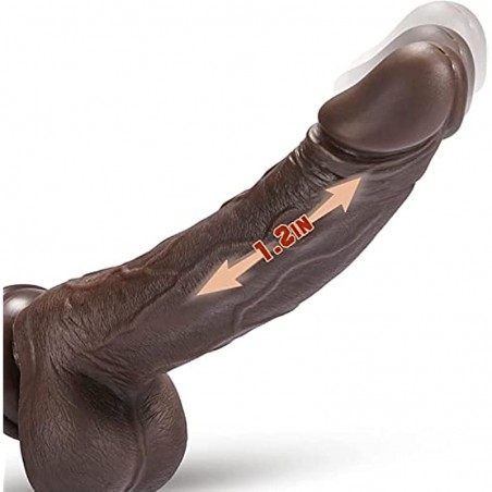 Thrusting Vibrating 7 Modes Dildo Strong Suction for Hands Free Realistic. Male or Female Wireless and Rechargeable
