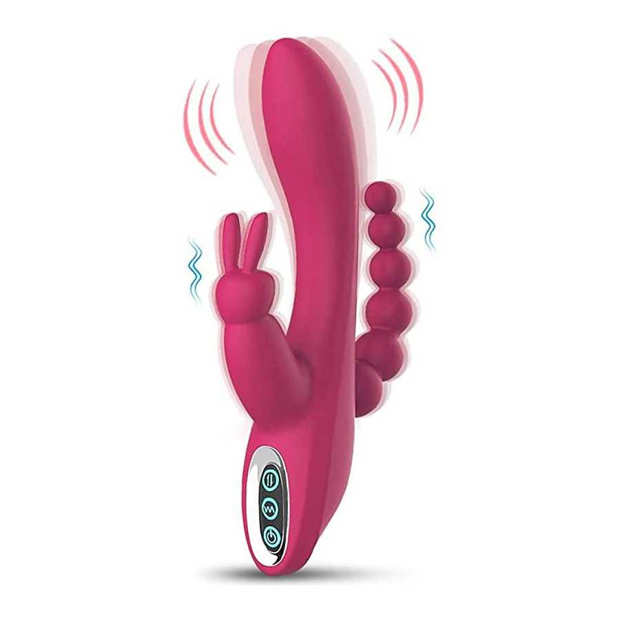 M ONE TECH Rabbit Toy Vibrator for Women - Bunny Ears for Clitoris G spot Stimulation,Waterproof Dildo Vibrator with 7 Powerful 