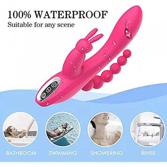 M ONE TECH Rabbit Toy Vibrator for Women - Bunny Ears for Clitoris G spot Stimulation,Waterproof Dildo Vibrator with 7 Powerful 