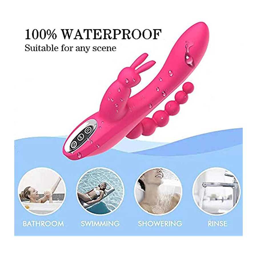 M ONE TECH Rabbit Toy Vibrator for Women - Bunny Ears for Clitoris G spot Stimulation,Waterproof Dildo Vibrator with 7 Powerful 