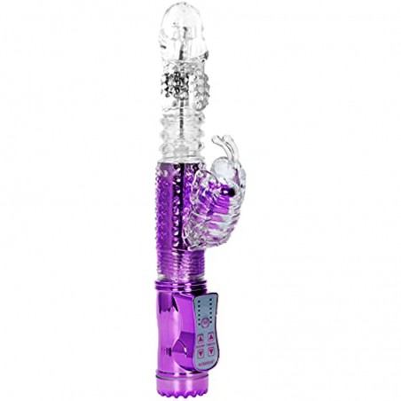 Plug in Rabbit Vibrator, G-spot Vibrator, with Independent Clitoris Stimulator, 7 Kinds of Rotating Vibration Modes, g-spot-Dildos Waterproof and Rechargeable Female Sex Toy