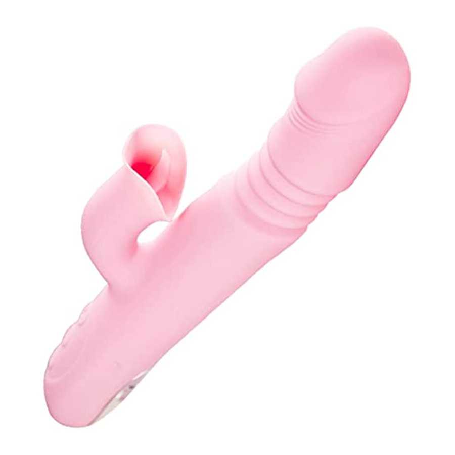 2023 New G-spot Rabbit Vibrator Female Penis, Rabbit Ear Licking Tongue Clitoris Stimulator Vibrating Penis Adult Sex Toy & Coup