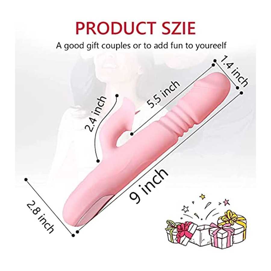 2023 New G-spot Rabbit Vibrator Female Penis, Rabbit Ear Licking Tongue Clitoris Stimulator Vibrating Penis Adult Sex Toy & Coup