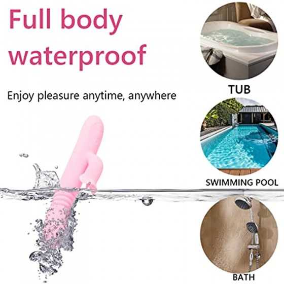 2023 New G-spot Rabbit Vibrator Female Penis, Rabbit Ear Licking Tongue Clitoris Stimulator Vibrating Penis Adult Sex Toy & Coup