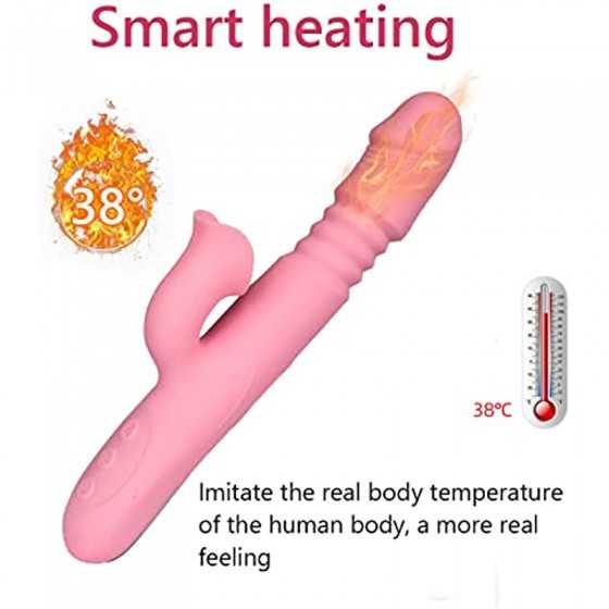 2023 New G-spot Rabbit Vibrator Female Penis, Rabbit Ear Licking Tongue Clitoris Stimulator Vibrating Penis Adult Sex Toy & Coup