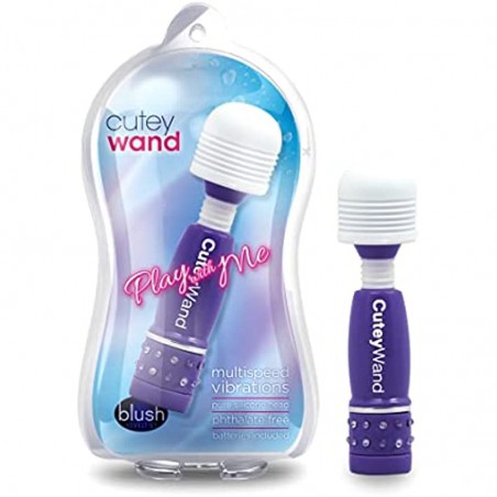 6k Play with Me - 4 Inch Cutey Adjustable Multi Speed Silicone Head Fragrance Free Battery Powered Mini  - High Power Fle