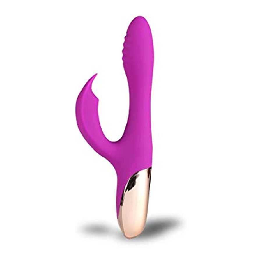 Maia Toys Skyler USB Rechargeable Silicone Bendable Rabbit Vibrator- Purple