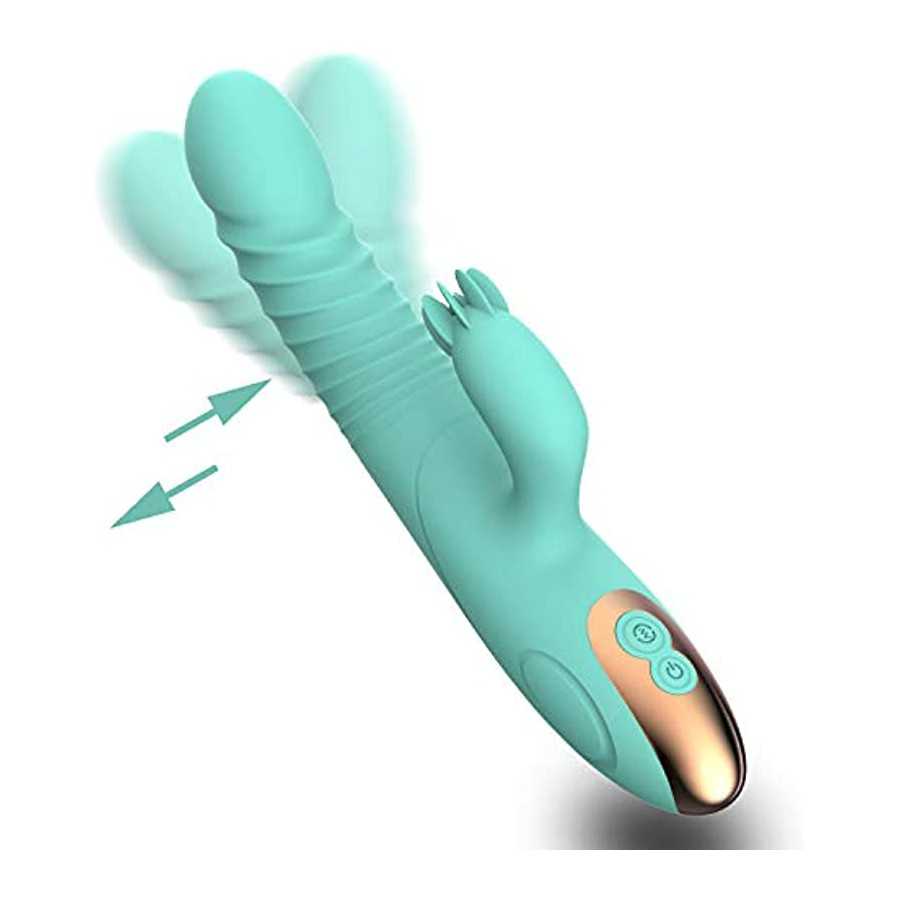 Thrusting Rabbit Vibrator for Women Vaginal Health,G Spot Dildo with Waterproof Clitorals Stimulator Adult Sex Toys for Woman Se