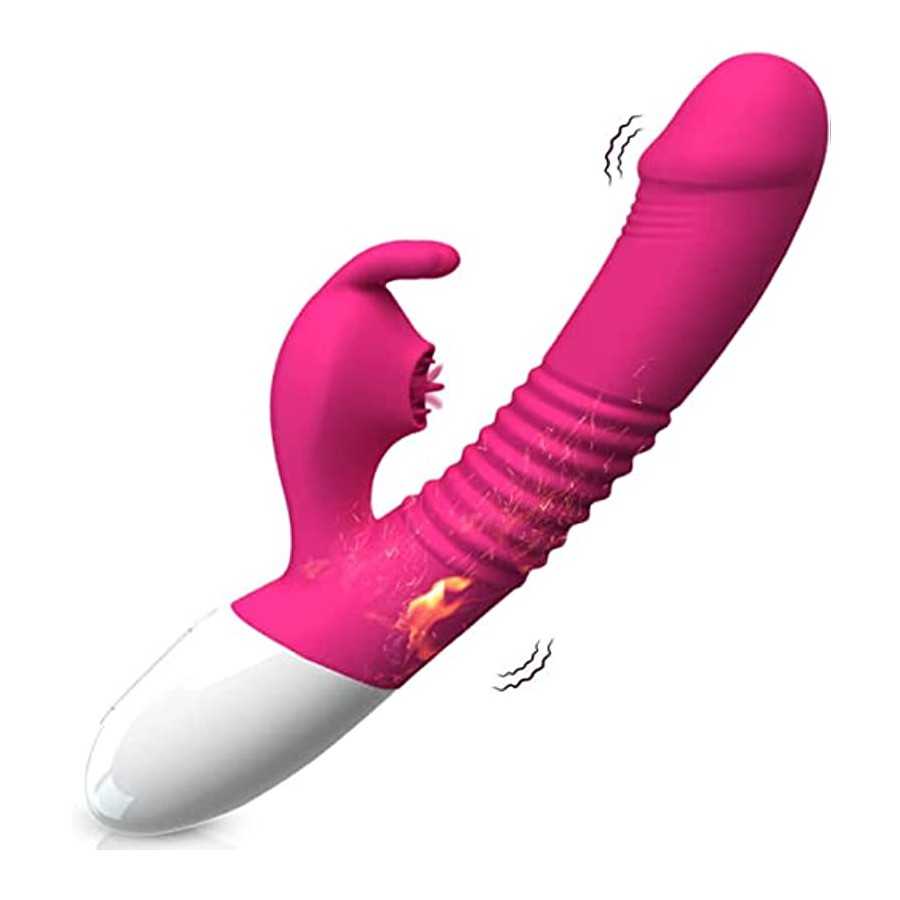 ISEYMI G Spot Rabbit Vibrator for Women Bunny Ears Clitoris G-spot Stimulation,Waterproof Dildo with 7 Powerful Vibrations Recha