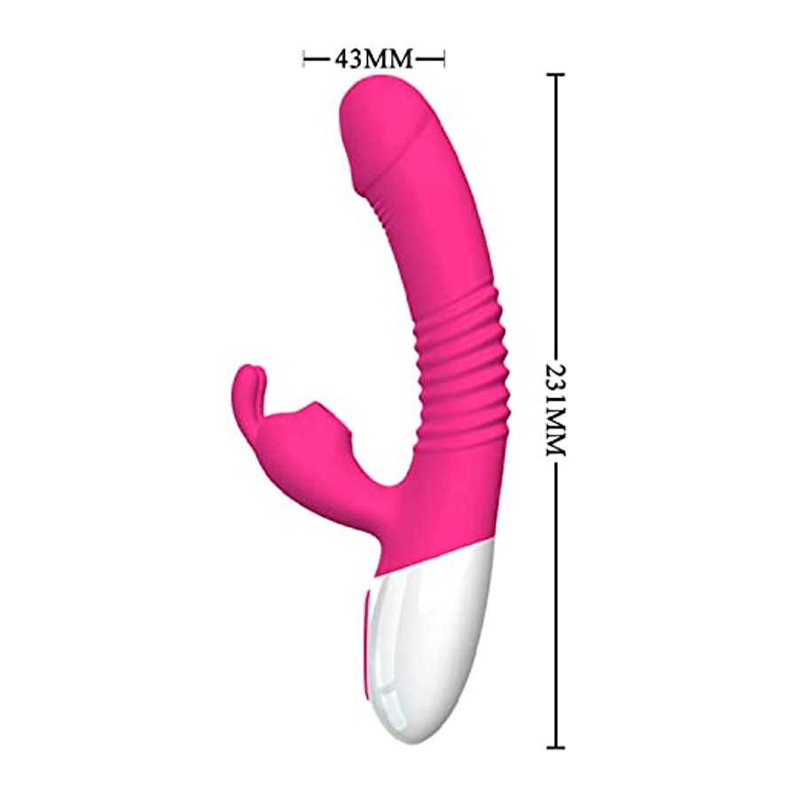 ISEYMI G Spot Rabbit Vibrator for Women Bunny Ears Clitoris G-spot Stimulation,Waterproof Dildo with 7 Powerful Vibrations Recha