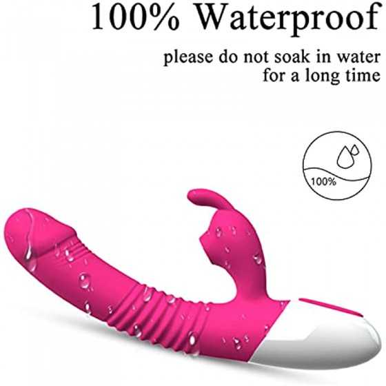 ISEYMI G Spot Rabbit Vibrator for Women Bunny Ears Clitoris G-spot Stimulation,Waterproof Dildo with 7 Powerful Vibrations Recha