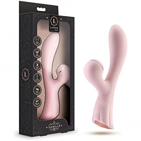 6k Lush Isabelle - Air Pulse Rabbit with 15 Powerful Vibrating Modes - Memory Feature Remembers Last Setting - Ultrasilk Smooth Puria Silicone - USB Rechargeable - Sex Toy for Women and Couples