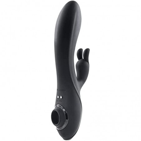 Evolved Novelties - Rabbit Hole - Rechargeable Silicone Triple Stimulation G-Spot, Rabbit & Suction Vibrator - Black
