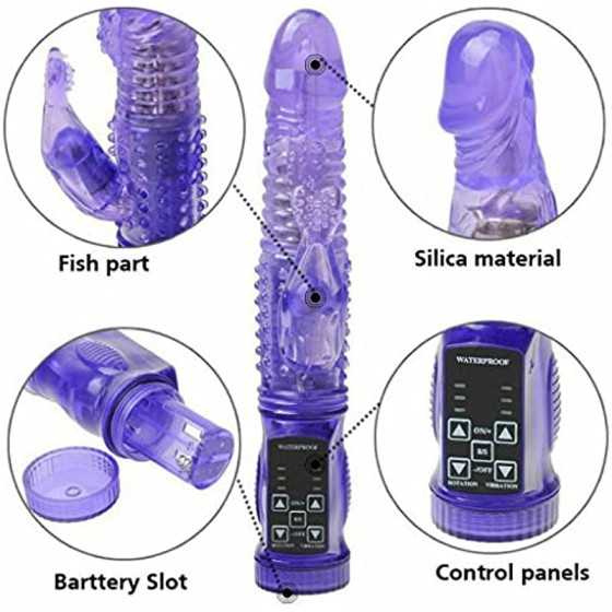 Rabbit Vibrator G-spot Dildo Vibe Waterproof Massager Sex Toys for Women Female