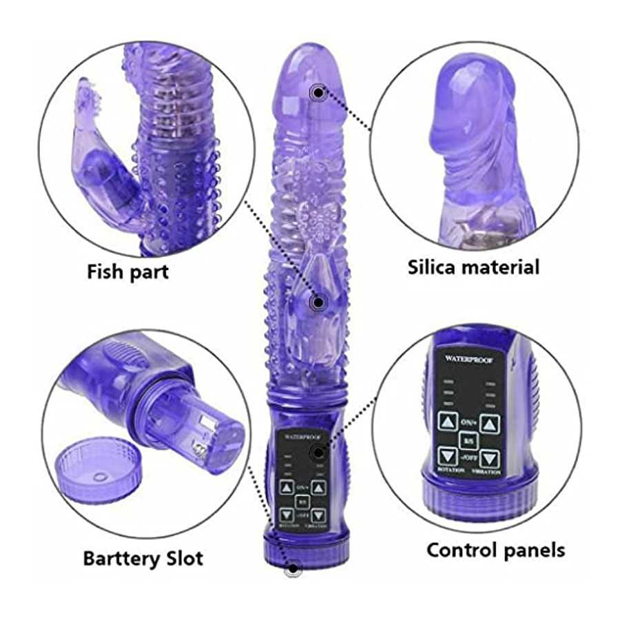Rabbit Vibrator G-spot Dildo Vibe Waterproof Massager Sex Toys for Women Female