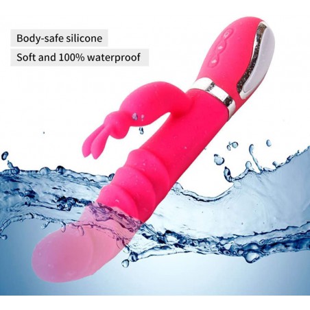 Pulsating Clitoral Vibrator for Women Vaginal Health, Clitorals Stimulator Tongue Licking Toys G Spot Rabbit Vibrator Dildo for Adults Clit Stimulation Simulating Thrust 10 Vibrations (Pink)