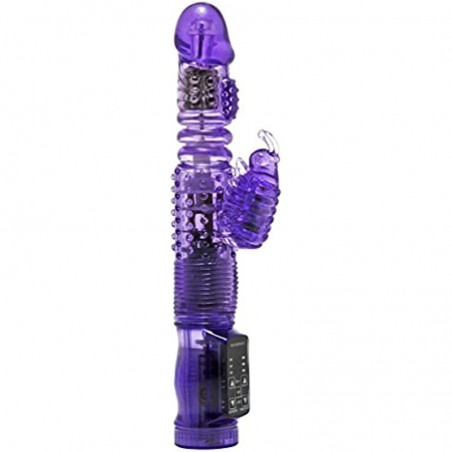 Trinity Vibes Thrusting Purple Rabbit Vibrator, (AE502)