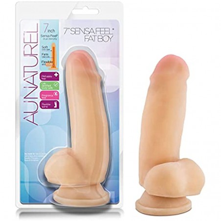 6k 7.5" Realistic Dual Density Flexi Shaft Dildo - Sensa Feel - Powerful Suction Cup - Harness Compatible - Sex Toy for Adult