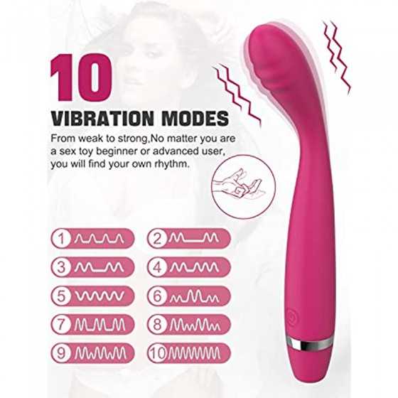 G Spot Rabbit Vibrator with Heating Function, Rose Sex Toys for Clitoris G-spot Stimulation,Waterproof Dildo Vibrator with 10 Po