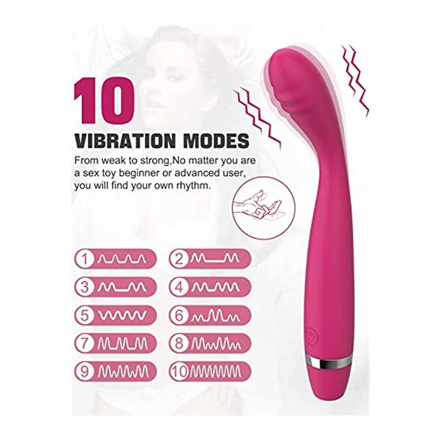G Spot Rabbit Vibrator with Heating Function, Rose Sex Toys for Clitoris G-spot Stimulation,Waterproof Dildo Vibrator with 10 Po