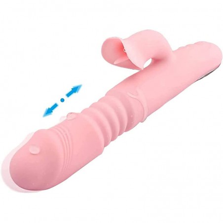 Rabbit Vibrator with Heating Function, Sex Toys for Clitoris Stimulation,Waterproof Dildo Vibrator with 9 Vibrations Dual Motor Stimulator for Adult Sex Toys for Women and Couple