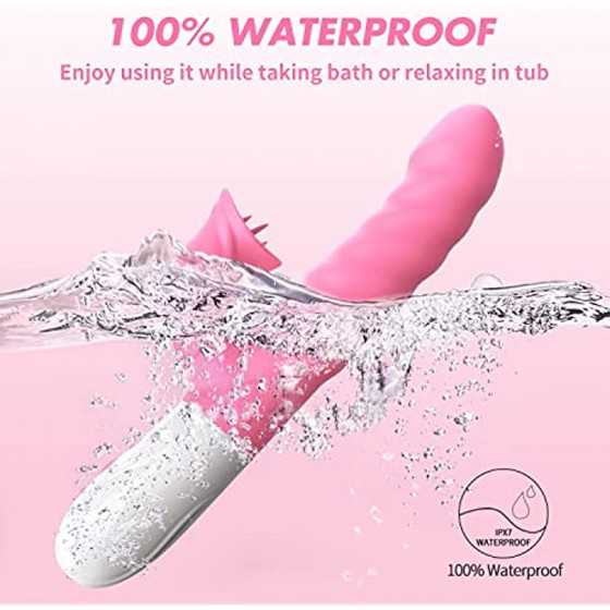 G Spot Rabbit Vibrator for Women Bunny Ears for Clitoris G-spot Stimulation,Waterproof Dildo Vibrator with 7 Powerful Vibrations
