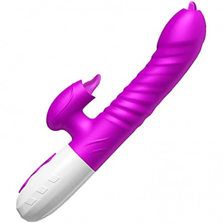 ISEYMI G Spot Rabbit Vibrator for Women Bunny Ears Clitoris G-spot Stimulation,Waterproof Dildo with 7 Powerful Vibrations Rechargeable Heating Vibrating Adult Sex Toys & Games