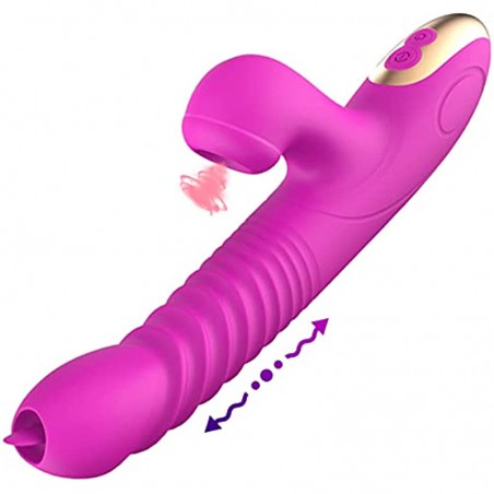 Licking and Sucking Toy Clitorals Toys Telescopic Rose for Women Vibrator Clitoralis Heating Vibrate Swing Training  Stimulator Dildo Travel Rabbit Vibrating Orgasm Vagina