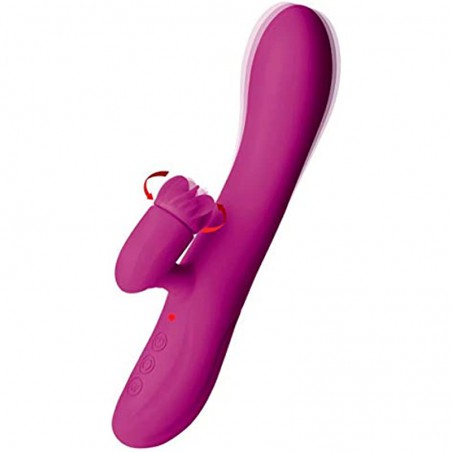 Inmi Pleasure Petal Silicone Rabbit Vibrator with Rotating Petals