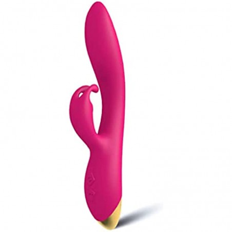 Rabbit Vibrator Adult Sex Toys for Women, G Spot Vibrator with Independent Clitoral Stimulator, 9 Vibration Patterns Realistic Dildo for Beginners(Rose Red)
