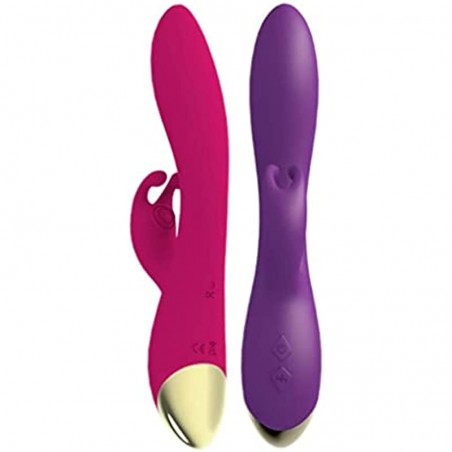 Rabbit Vibrator Adult Sex Toys for Women, G Spot Vibrator with Independent Clitoral Stimulator, 9 Vibration Patterns Realistic Dildo for Beginners(Purple)