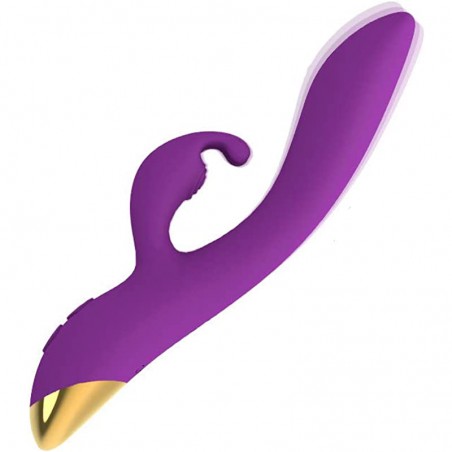 G Spot Rabbit Vibrator Adult Sex Toys with 9 Vibrations Modes, Waterproof Rechargeable Vibrator for Women Couple Clitoris Anal Stimulation-Purple