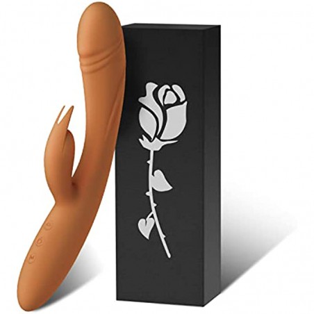 G-Spot Rabbit Vibrator Stimulator Silicone Vaginal Anal Dildo Massager for Women, Rechargeable Adult Sex Toys for Couples Sex Things
