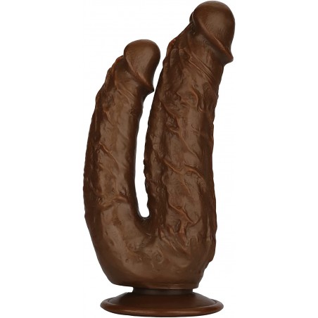 7 Inch Realistic Ultra-Soft Liquid Silica Gel Double-Ended Dildo for Beginners with Flared Suction Cup Base for Hands-Free Play, Flexible Dildo with Curved Shaft for Vaginal G-spot and Anal Play