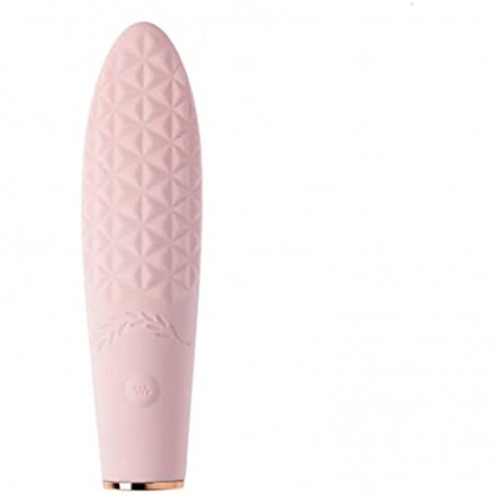 Share Satisfaction Raya - Luxury Textured Clitoral Vibrator with 10 Vibration Modes, Curved and Tapered Tip for Pinpoint Stimula