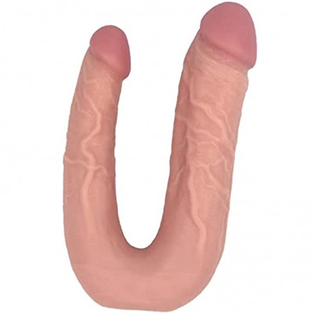 Realistic Double-Ended Dildo, Soft Double Sided Dildos Waterproof with Curved Shaft Adult Toy for Women/Men/Gay