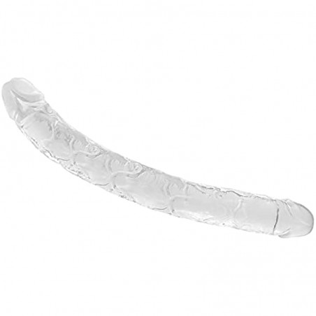 14.9x1.7 in Double Dildo,Soft Clear Dildo for Lesbian Female Masturbation, L