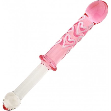 Wowlife Double-Ended Crystal Dildos Glass Pleasure  Anal Plug - Pink Style Series (Style B)