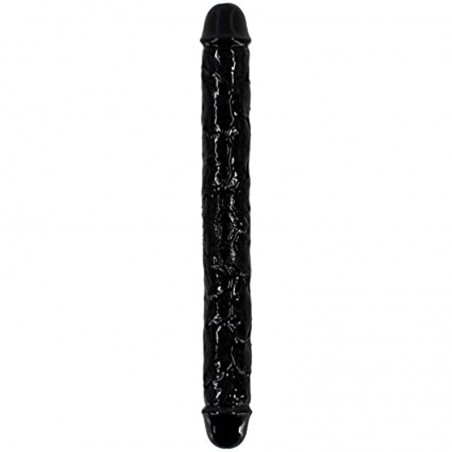 ABOOFAN Double Headed Dildos G Spot Dong Vaginal G- spot Anal Masturbation Toy for Female Women Toys ( Black L )