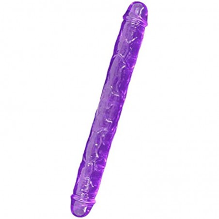 ABOOFAN Double Headed Dildos G Spot Dong Vaginal G- spot Anal Masturbation Toy for Female Women Toys ( Purple L )