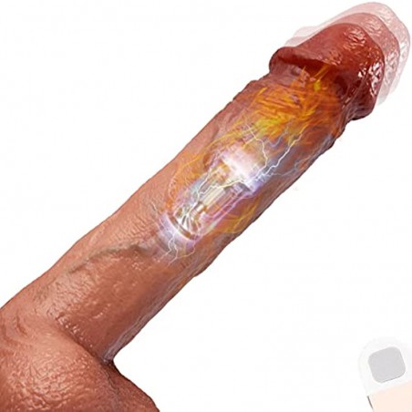 4 in 1 Thrusting Dildo Vibrator with Rotating and Heating, G-spot Dildos for Vagina and Anal Stimulation with 3 Thrust & 5 Vibration, Lubisey Vibrating Sex Toy with Remote Control for Women Pleasure
