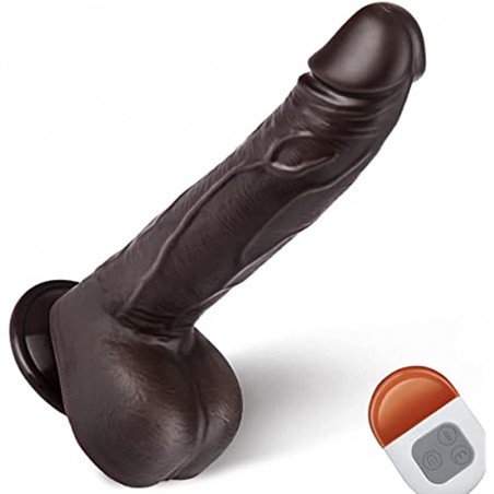 9.2 Inch Thrusting Vibrating Dildo Sex Toys for Women, Realistic Dildos with 3 Thrusting & 5 Vibrations Modes for G Spot Clitoral Anal Stimulation, Automatic Heating Vibrator with Strong Suction Cup