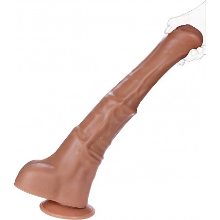 Realistic Black Horse Dildo with Suction Cup,15 inch Huge Thick Dildo Anal Plug Toy for Men Women