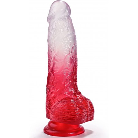 Realistic Dildo 7.8 Inch G Spot Dildo with Suction Cup for Hands-Free Play, Flexible Waterproof Dildo Realistic Penis Adult Sex Toy for Female Pleasure Clear