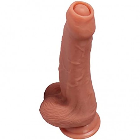 Realistic Dildo 7.87 inch Silicone Dildos Soft  Dildos with Strong Suction Cup Adult Sex Toys Flesh